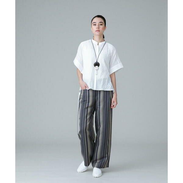 HIROKO KOSHINO（ヒロコ コシノ） シワ加工ウエストリボンブラウス 