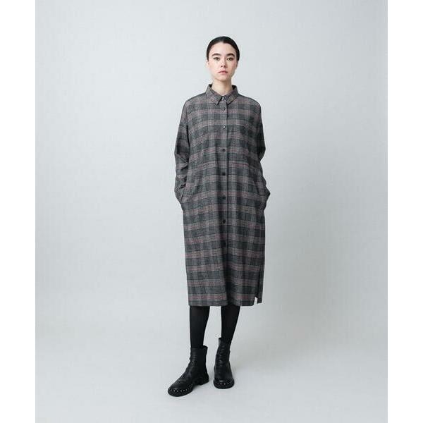 美品 HIROKO BIS ヒロココシノ チェック ロング ワンピース 11 HIROKO KOSHINO（ヒロコ コシノ） チェックシャツワンピース/日本製