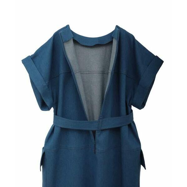 HIROKO KOSHINO ヒロココシノ デザインワンピース ウール HIROKO KOSHINO / ヒロココシノ デニムライクデザインワンピース