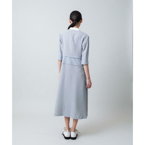 HIROKO KOSHINO / ヒロココシノ 切り替えデザインストライプワンピース /日本製の画像