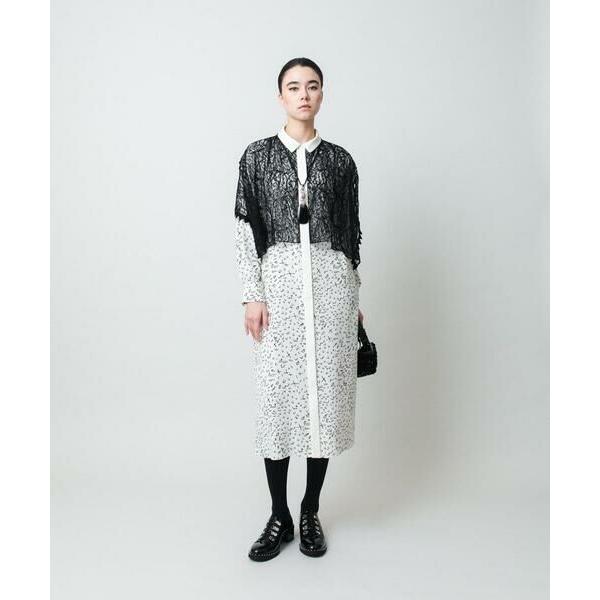 HIROKO KOSHINO / ヒロココシノ ケープライクシャツワンピース/日本製の画像