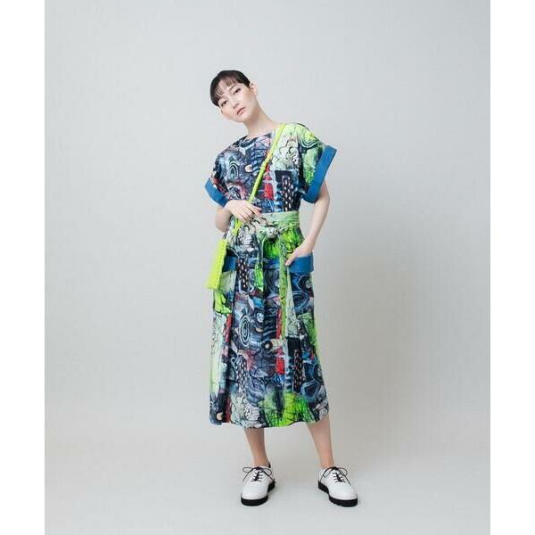 HIROKO KOSHINO / ヒロココシノ アートプリントデザインワンピース /日本製の画像
