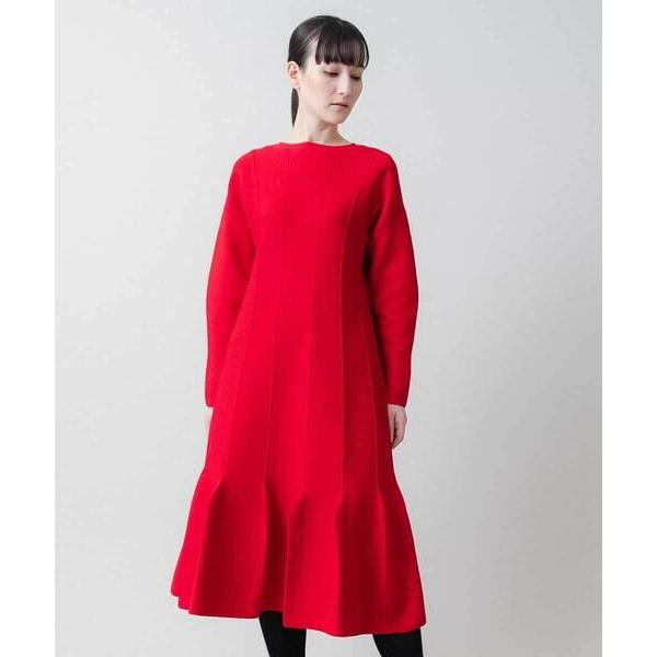 HIROKO KOSHINO / ヒロココシノ デザインヘムニットワンピース /日本製