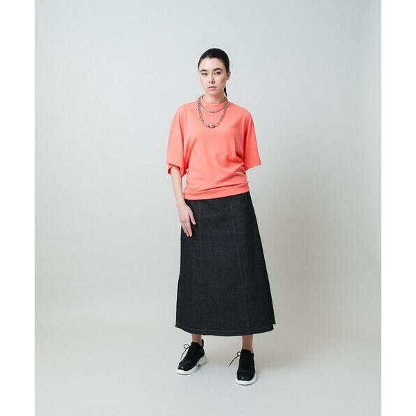HIROKO KOSHINO / ヒロココシノ 異素材ドッキングAラインスカート /洗えるの画像