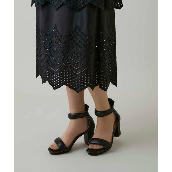 HIROKO KOSHINO / ヒロココシノ アイレット刺繍デザインスカート/洗えるの画像