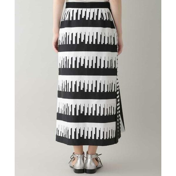 HIROKO KOSHINO / ヒロココシノ 【日本製】タフタ鍵盤プリントスカート  