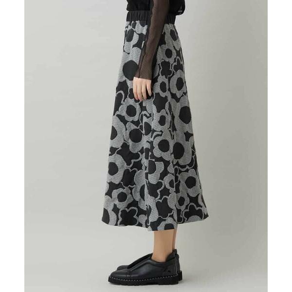 HIROKO KOSHINO（ヒロコ コシノ） 千鳥フラワー立体フレアスカート