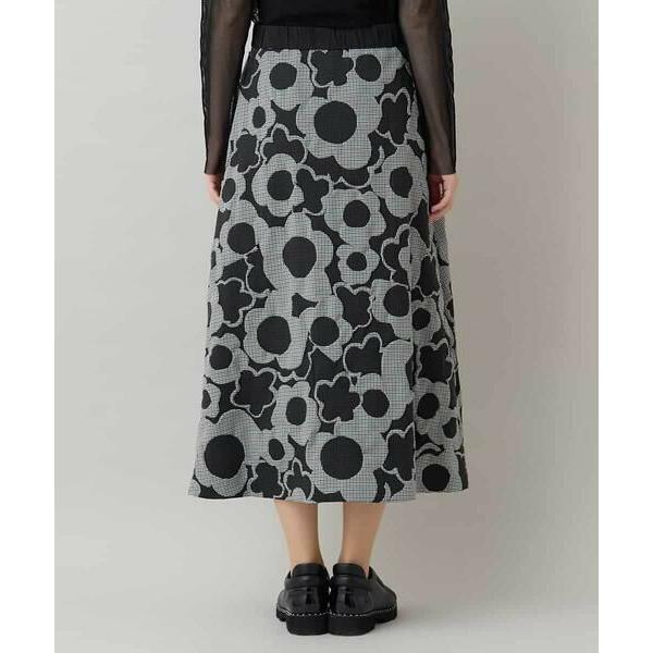 HIROKO KOSHINO（ヒロコ コシノ） 千鳥フラワー立体フレアスカート