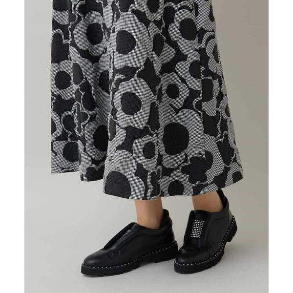 HIROKO KOSHINO（ヒロコ コシノ） 千鳥フラワー立体フレアスカート