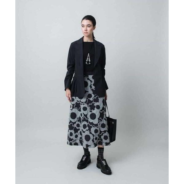 HIROKO KOSHINO（ヒロコ コシノ） 千鳥フラワー立体フレアスカート