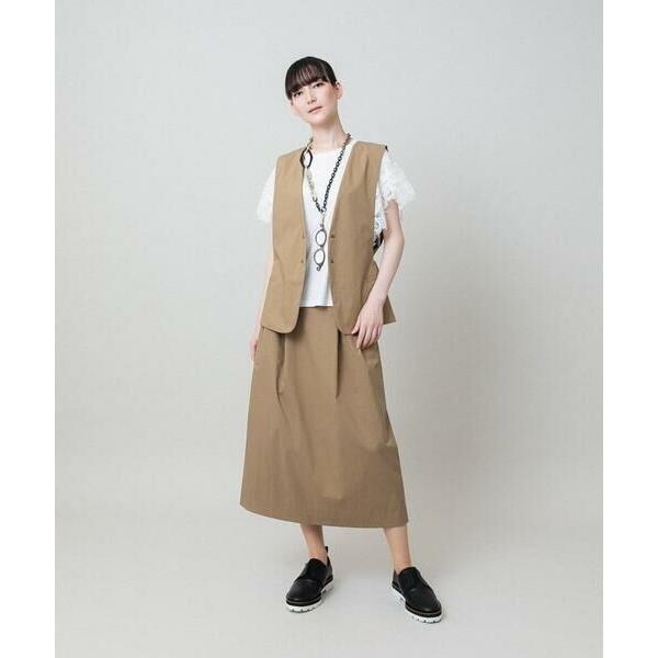ヒロココシノ　ストレッチベルベットとオーガンジーの異素材を組み合わせたベスト HIROKO KOSHINO（ヒロコ コシノ） ノーブルラインデザインベスト /日本