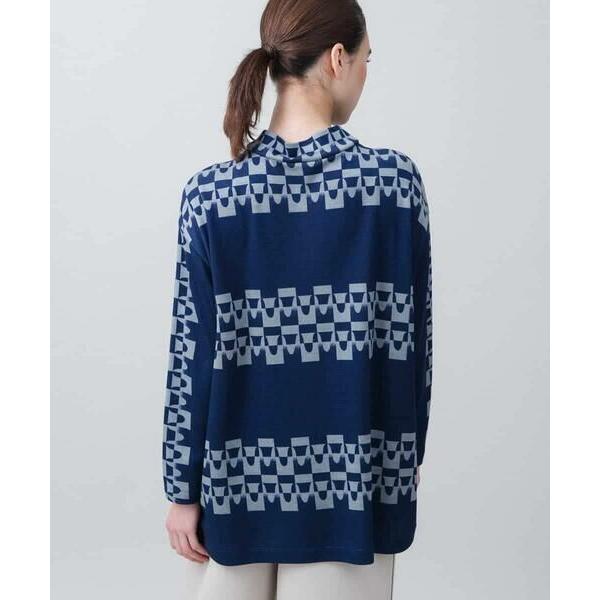HIROKO KOSHINO（ヒロコ コシノ） 幾何柄ハイネックジャージー