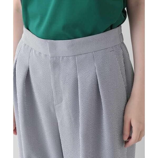 HIROKO KOSHINO / ヒロココシノ ストライプサッカーワイドパンツ/日本製