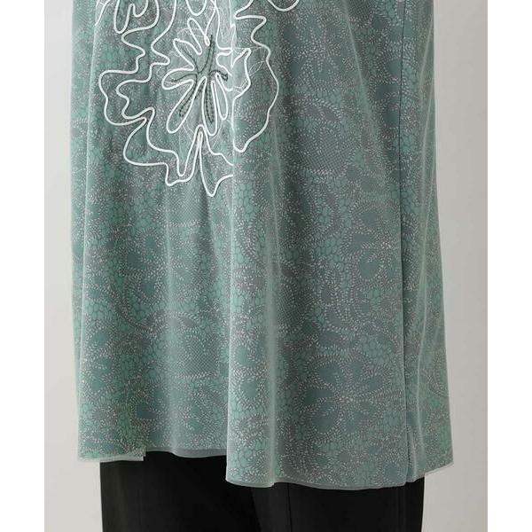 HIROKO KOSHINO / ヒロココシノ コード刺繍レースプリントデザイン