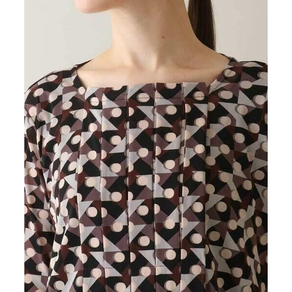 HIROKO KOSHINO（ヒロコ コシノ） 幾何プリントチュールジャージー