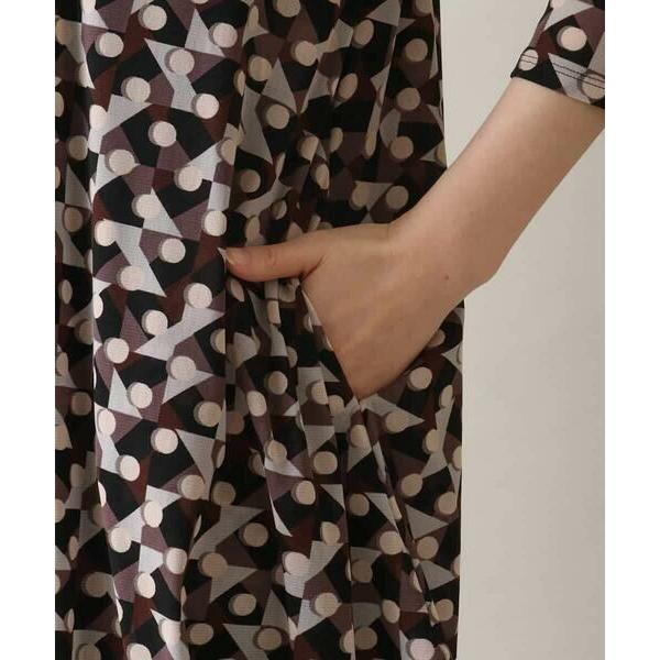 HIROKO KOSHINO（ヒロコ コシノ） 幾何プリントチュールジャージー