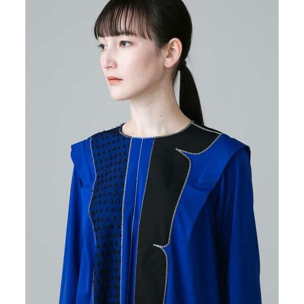 HIROKO KOSHINO / ヒロココシノ 【日本製/洗える】パッチワークアレンジデザインチュニック