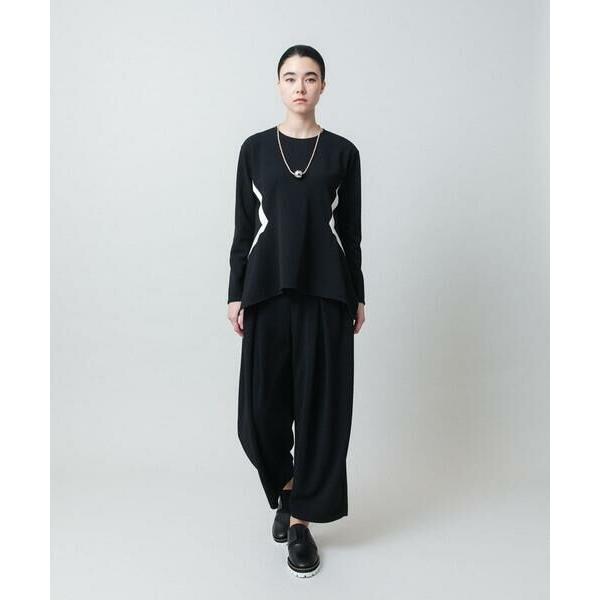 HIROKO KOSHINO / ヒロココシノ ジョーゼットジャージータックワイドパンツ /日本製/洗える_9