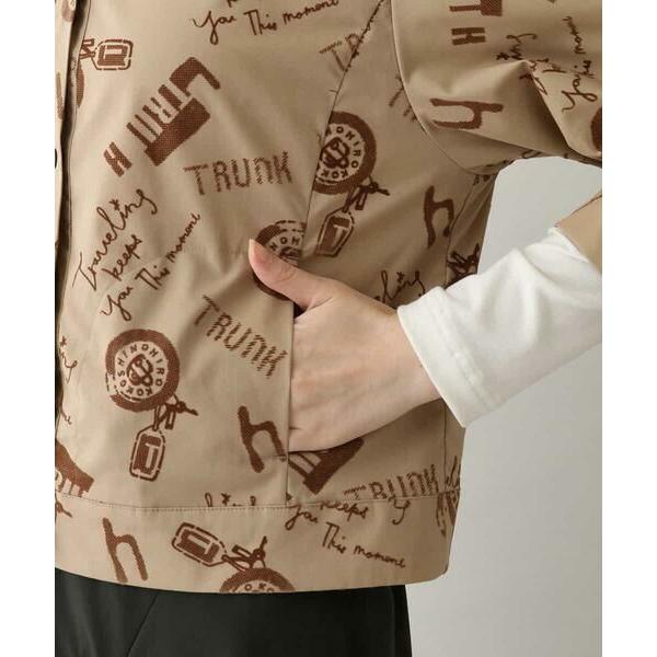 【新品】HIROKO KOSHINOヒロココシノ　プリントブラウス セール】 フロッキープリントデザインブラウス/日本製/洗える （シャツ