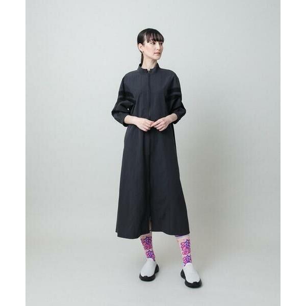 HIROKO KOSHINO / ヒロココシノ 配色ラインフロントジップワンピースの画像