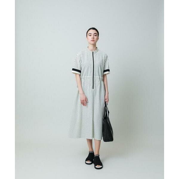 HIROKO KOSHINO / ヒロココシノ ウエストドロストストライプワンピース /洗えるの画像
