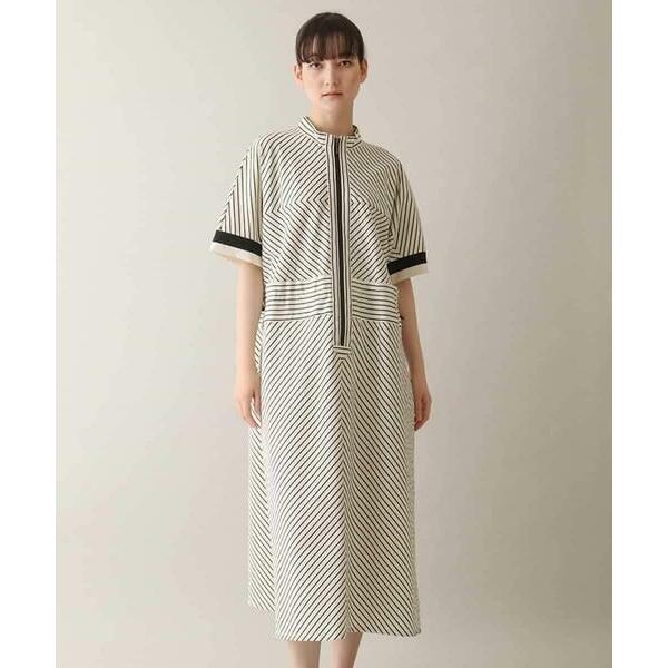 HIROKO KOSHINO / ヒロココシノ ウエストドロストストライプワンピース /洗えるの画像