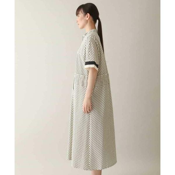 HIROKO KOSHINO / ヒロココシノ ウエストドロストストライプワンピース /洗えるの画像