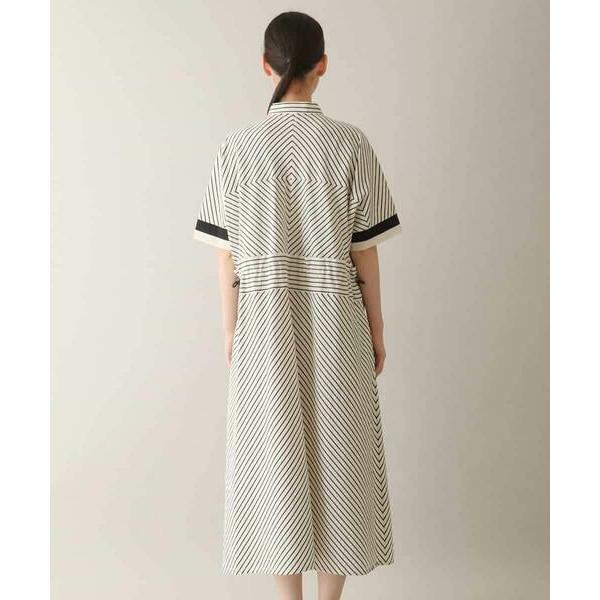 HIROKO KOSHINO / ヒロココシノ ウエストドロストストライプワンピース /洗えるの画像