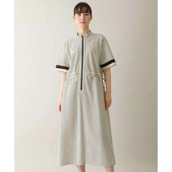 HIROKO KOSHINO / ヒロココシノ ウエストドロストストライプワンピース /洗えるの画像