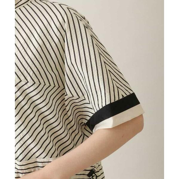 HIROKO KOSHINO / ヒロココシノ ウエストドロストストライプワンピース /洗えるの画像