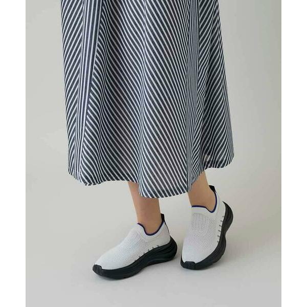HIROKO KOSHINO / ヒロココシノ トリコットストライプ切り替えデザインワンピース /洗えるの画像