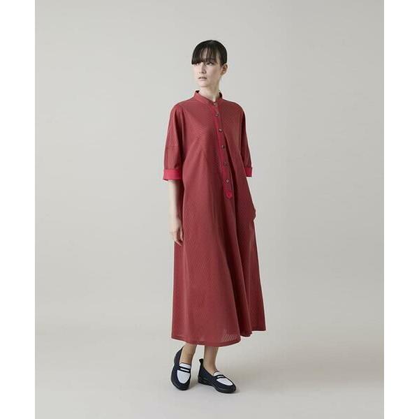 HIROKO KOSHINO / ヒロココシノ トリコットストライプ切り替えデザインワンピース /洗えるの画像