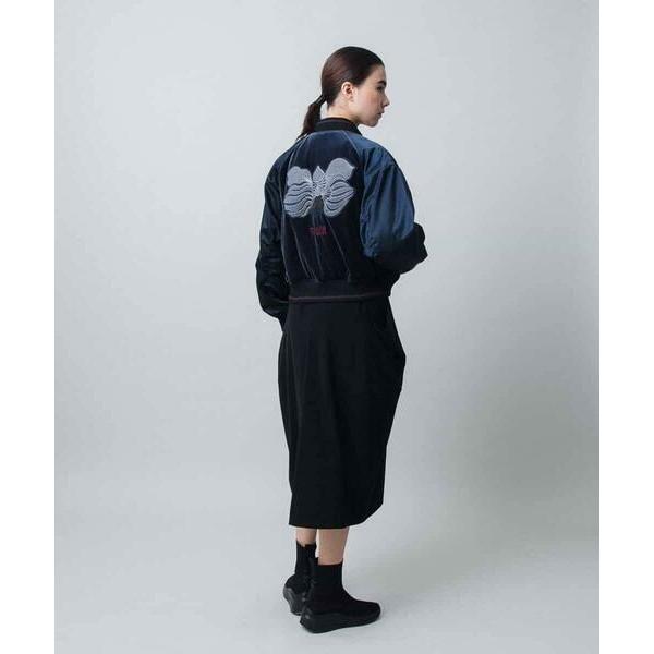 HIROKO KOSHINO / ヒロココシノ ヴィンテージライクナイロンスカジャン/洗えるの画像