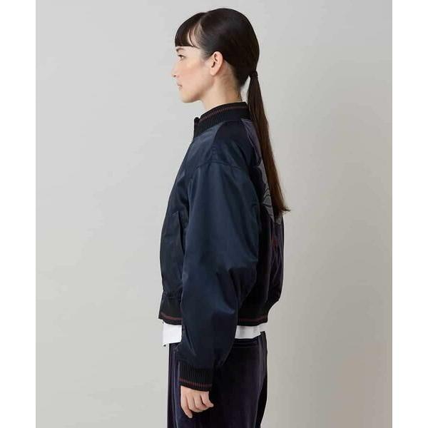 HIROKO KOSHINO / ヒロココシノ ヴィンテージライクナイロンスカジャン/洗えるの画像