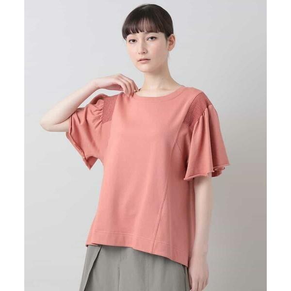 HIROKO KOSHINO / ヒロココシノ シャーリングアクセント裏毛トップス