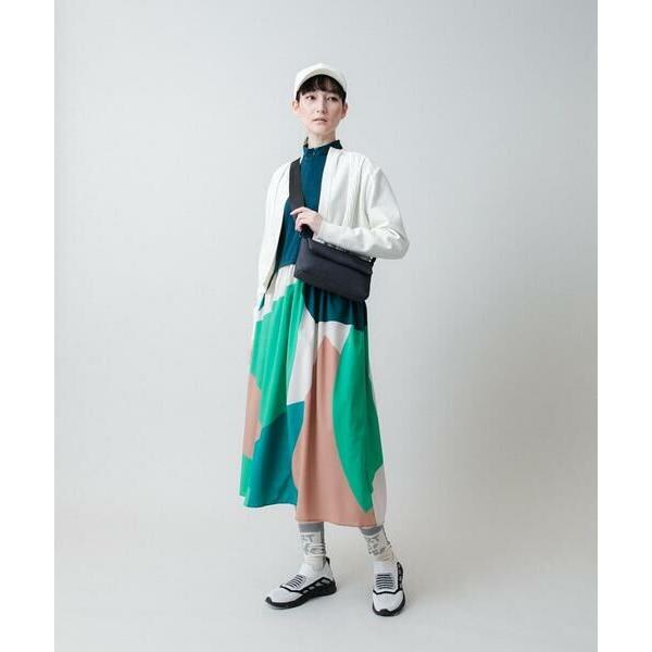 HIROKO KOSHINO / ヒロココシノ 2WAYストレッチ幾何プリントワンピース /日本製/洗えるの画像
