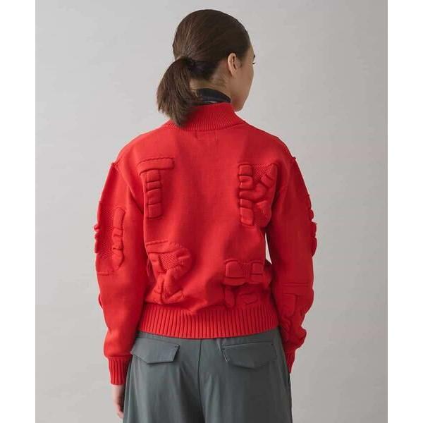 HIROKO KOSHINO / ヒロココシノ ロゴモチーフニットブルゾン/洗える | HIROKO KOSHINO | 03