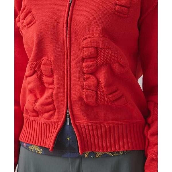 HIROKO KOSHINO / ヒロココシノ ロゴモチーフニットブルゾン/洗える | HIROKO KOSHINO | 08