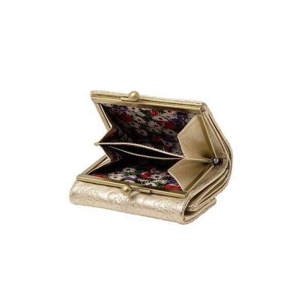 未使用 ANNA SUI アナスイ チェイス 口金二つ折り財布 がま口 ゴールド ANNA SUI（アナスイ） チェイス 口金二つ折り財布 : タカシマヤ