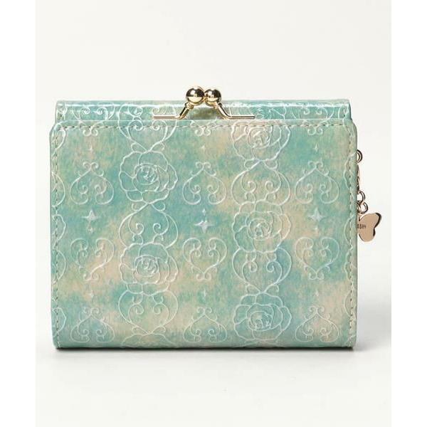 ANNA SUI アナスイ ／ ローズハート 口金 二つ折り財布 ミント がま口 ANNA SUI 財布 SUI(アナスイ) ローズハート 口金二つ折り財布