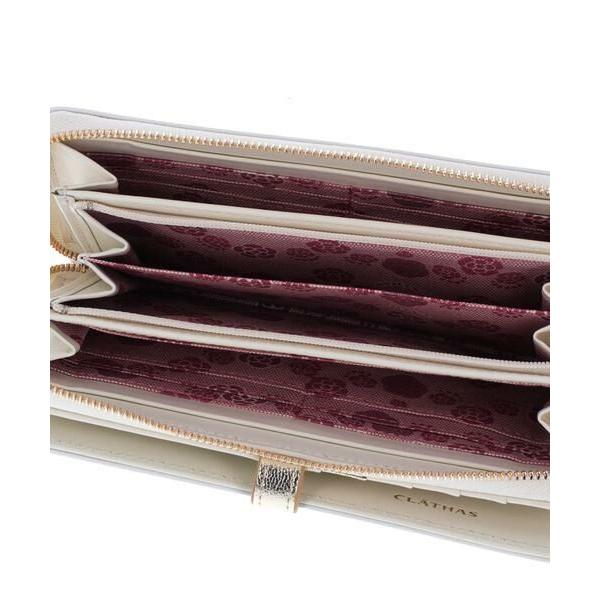 CLATHAS（クレイサス） ブラン ラウンドファスナー長財布 ホワイト