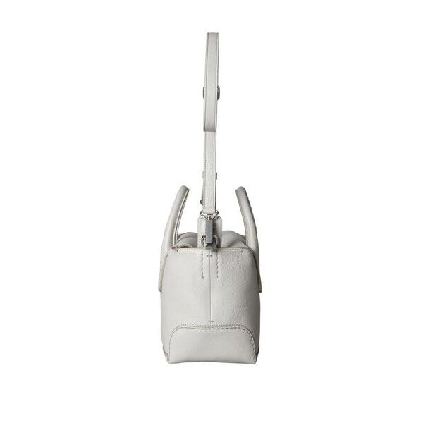 レディース HIROFU レザー ハンドバッグ ホワイト ヒロフ