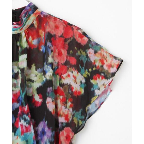 Adrianna Papell / アドリアナ パペル IKAT BOUQUETS CHIFFON DRESS 