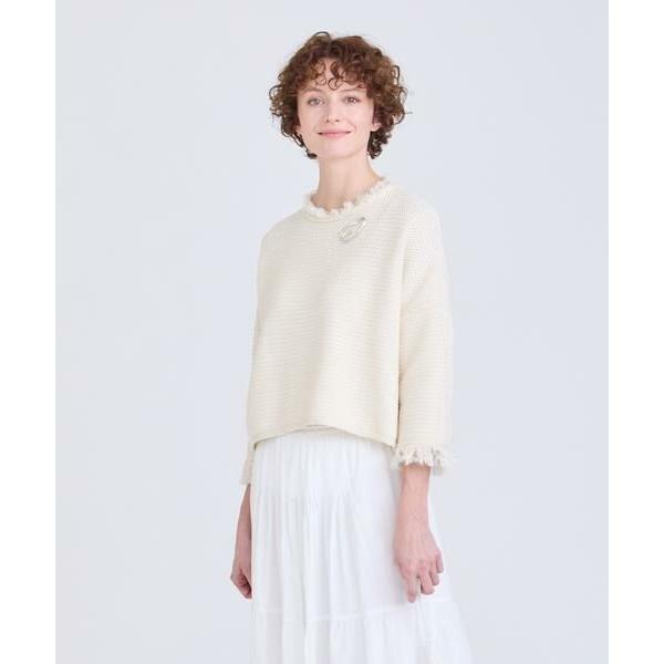 HOUSEOFLOTUSツイードフリンジニット HOUSE OF LOTUS 【ハウス オブ ロータス】ツイードフリンジ