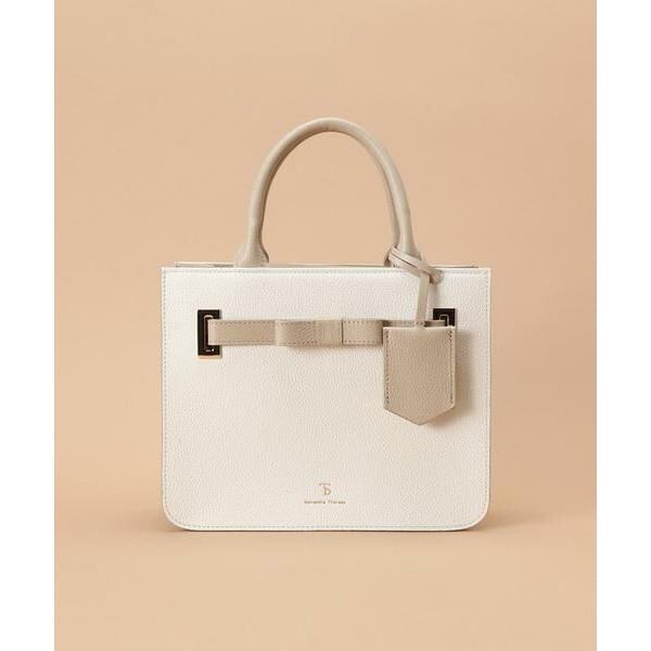 Samantha Thavasa ベージュトートバッグ Samantha Thavasa（サマンサタバサ） バイカラーエムシュシュII トート