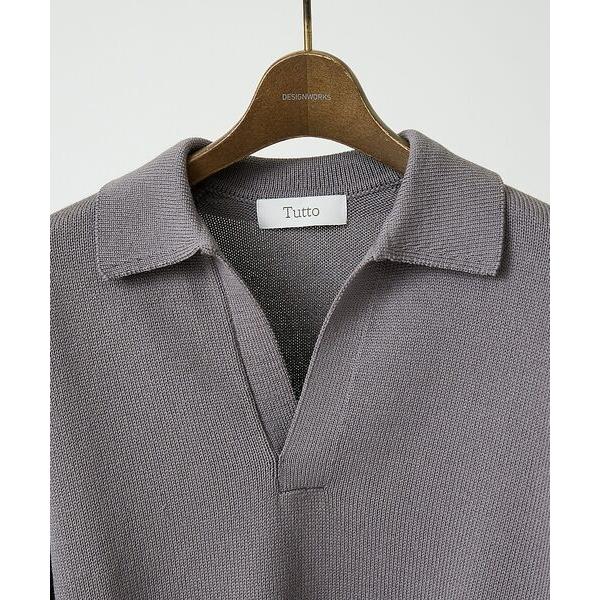 DESIGNWORKS / デザインワークス 【Tutto / トゥット】長袖 スキッパーポロ / Relax Skipper_4
