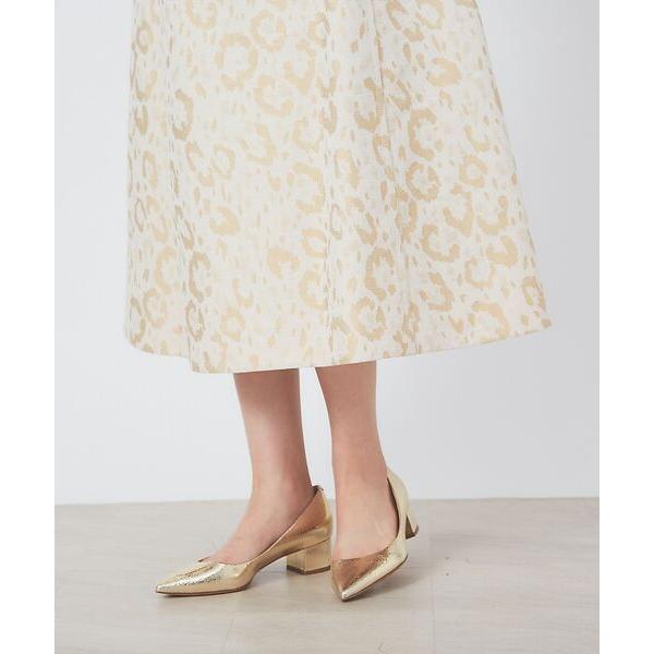 DESIGNWORKS / デザインワークス レオパードジャガードフレアスカート 2cm，ヒップ サイズ 5cmサイズ