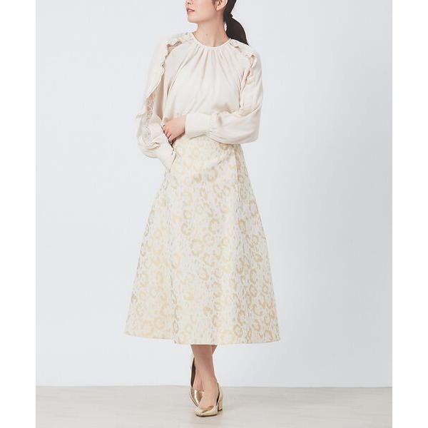 DESIGNWORKS / デザインワークス レオパードジャガードフレアスカート 2cm，ヒップ サイズ 5cmサイズ