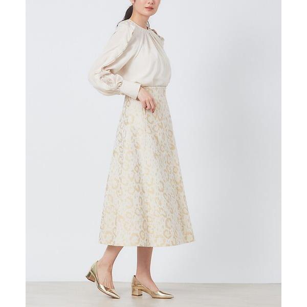 DESIGNWORKS / デザインワークス レオパードジャガードフレアスカート 2cm，ヒップ サイズ 5cmサイズ