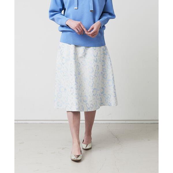 DESIGNWORKS / デザインワークス レオパードジャガードフレアスカート 2cm，ヒップ サイズ 5cmサイズ